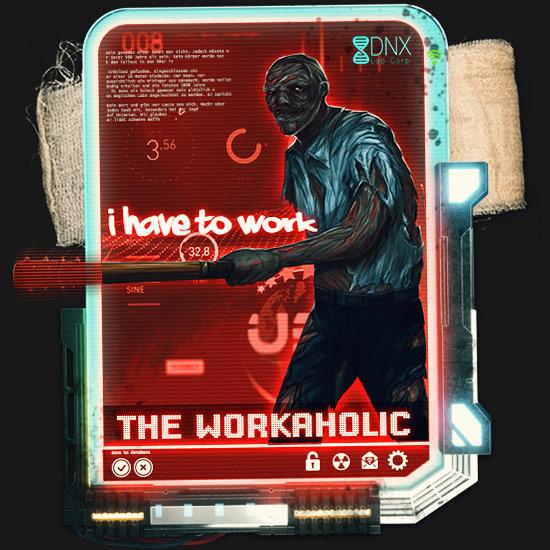 Workaholic Mutant im Zombie Survival Brettspiel